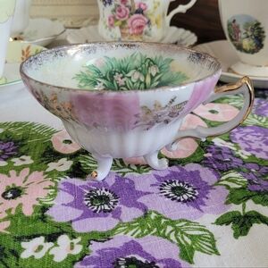 Vintage Ameriport Footed Floral Teacup (Replacement) Japan